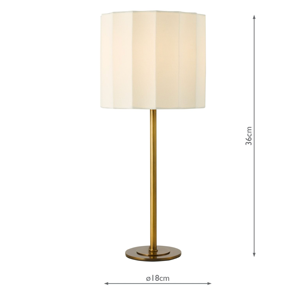 Noura Table Lamp Antique Bronze and Ivory With Shade