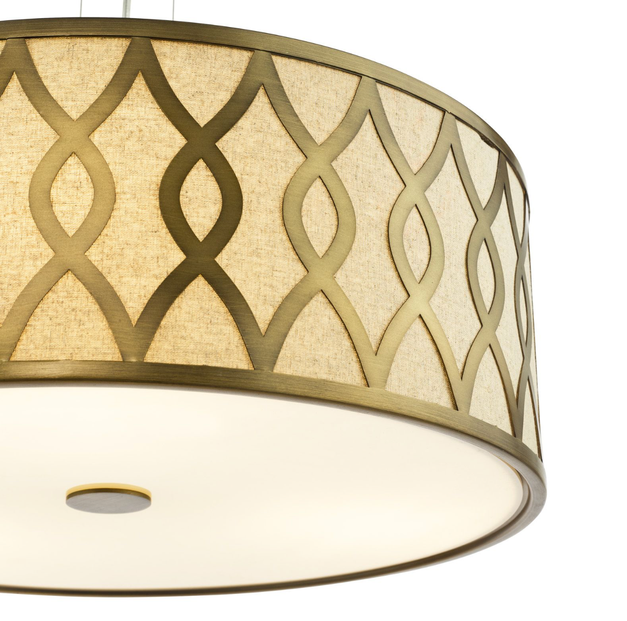 Locryn 4 Light Pendant Brushed Bronze and Taupe