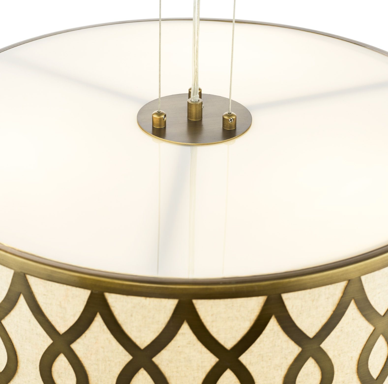 Locryn 4 Light Pendant Brushed Bronze and Taupe