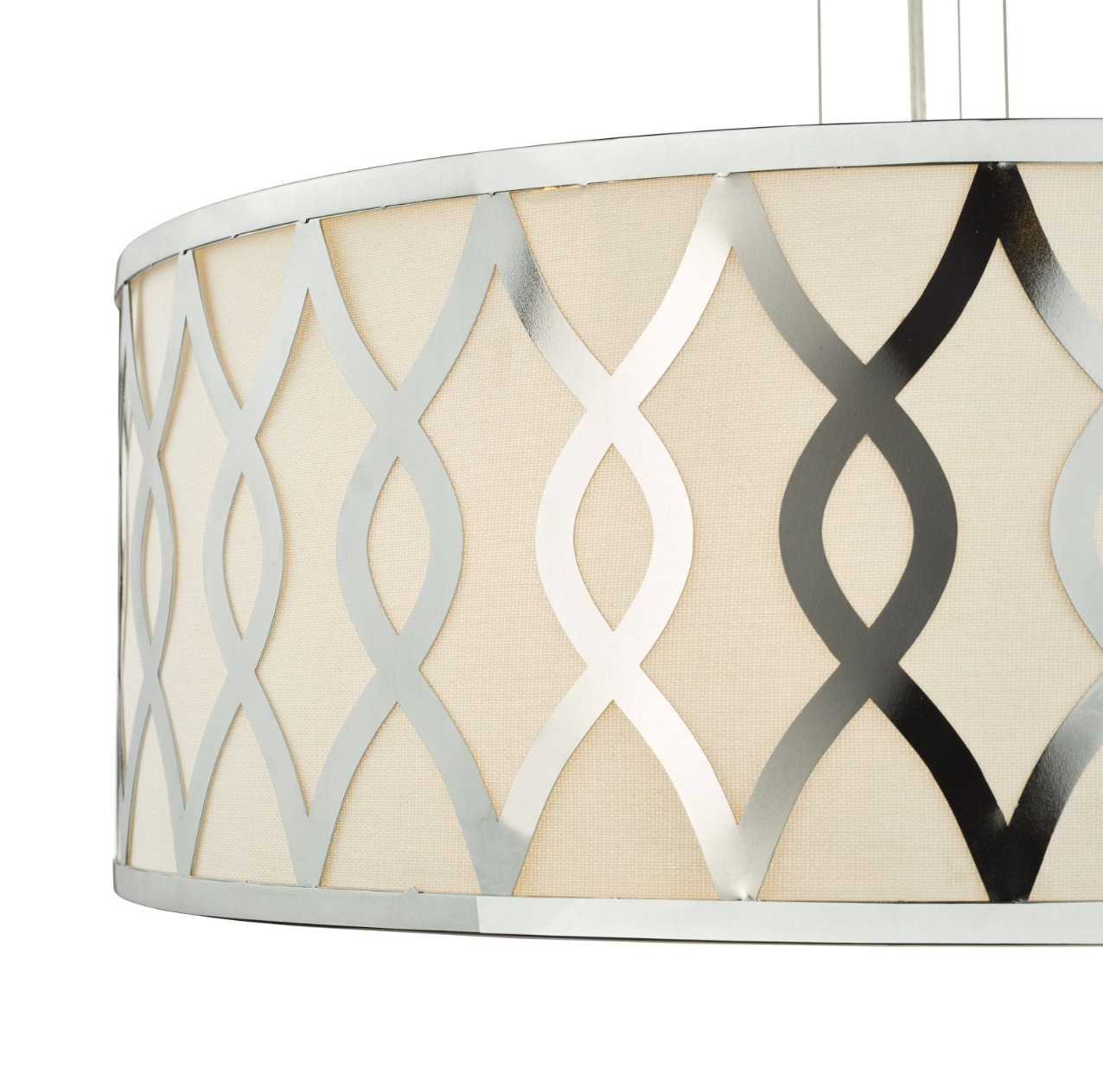 Locryn 4 Light Pendant Polished Chrome and Ivory