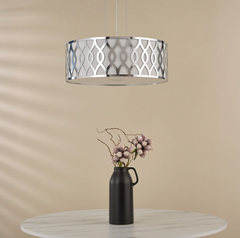 Locryn 4 Light Pendant Polished Chrome and Ivory