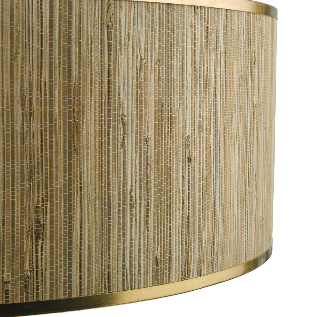 Fenella 8 Light Pendant Gold Leaf and Seagrass Shade