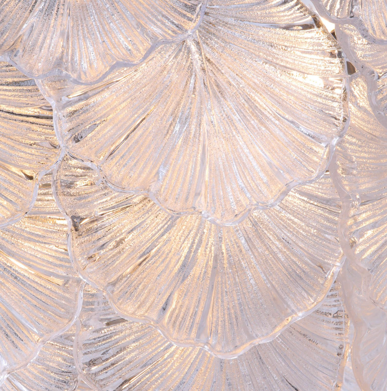 Courtney 10 Light Pendant Textured Glass and Antique Brass