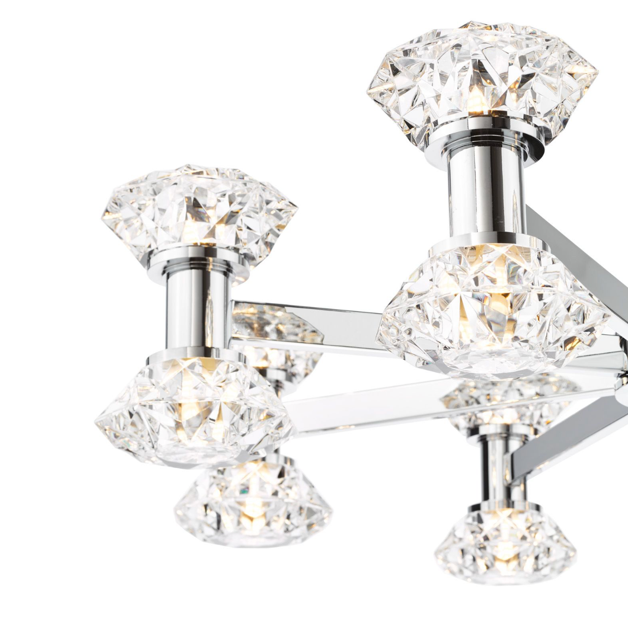 Tiana 16 Light Armed Pendant Polished Chrome