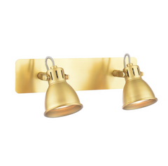 Idaho 2 Light Wall Spotlight Natural Brass