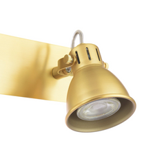 Idaho 2 Light Wall Spotlight Natural Brass