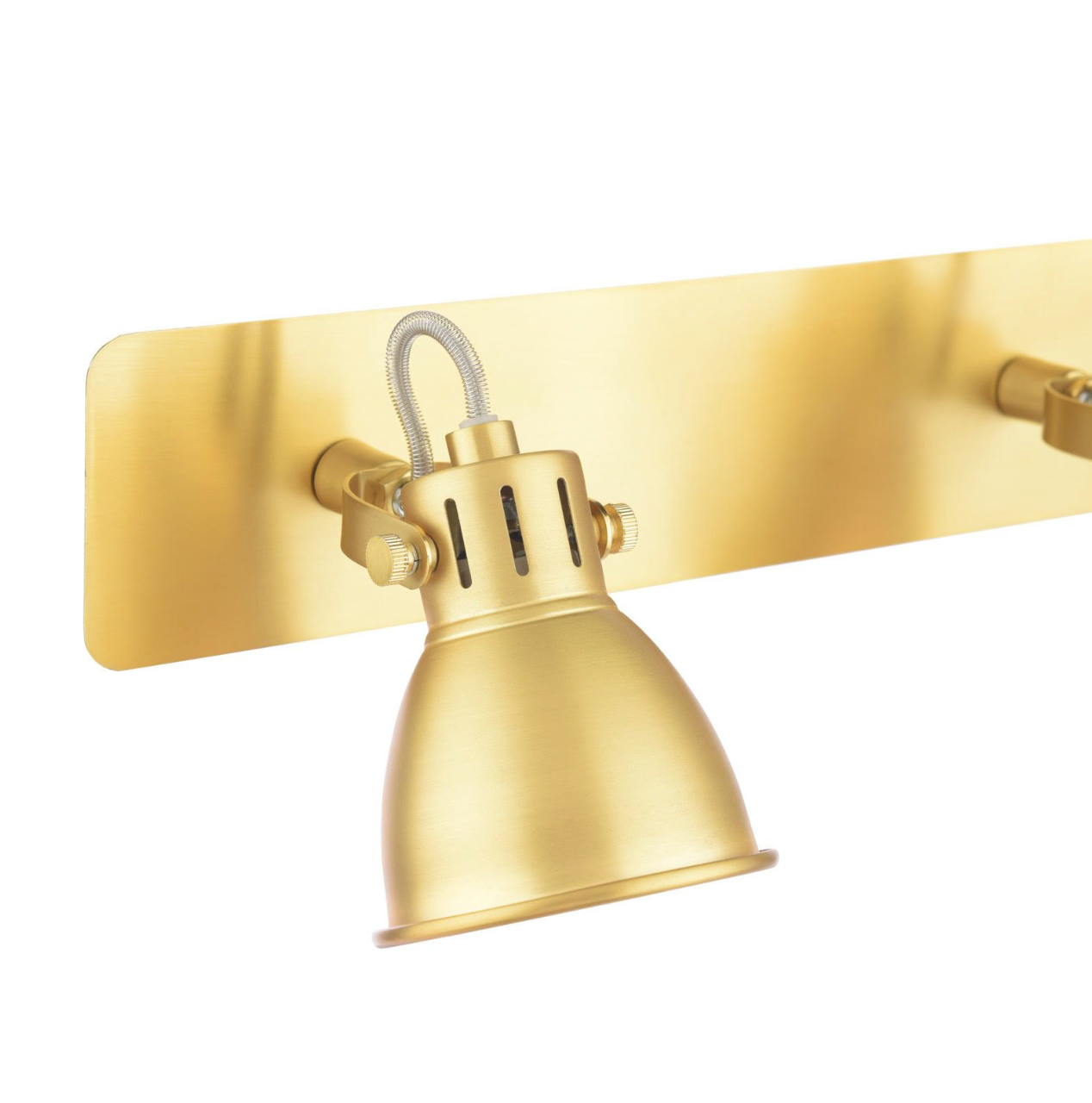 Idaho 2 Light Wall Spotlight Natural Brass