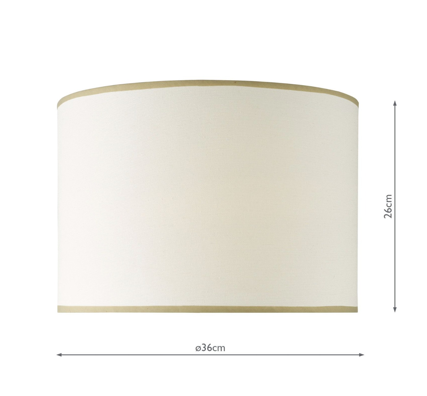 Idella White Linen Drum Shade 36cm