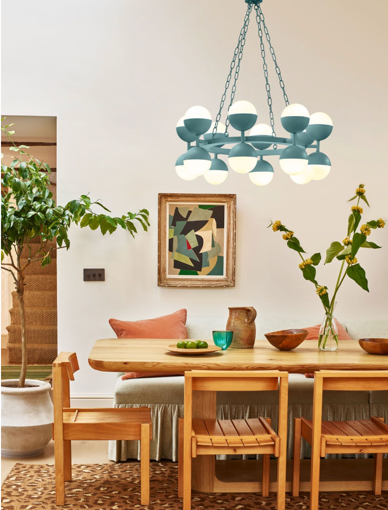 Bilbao 16 Light Pendant Bespoke and Opal Glass
