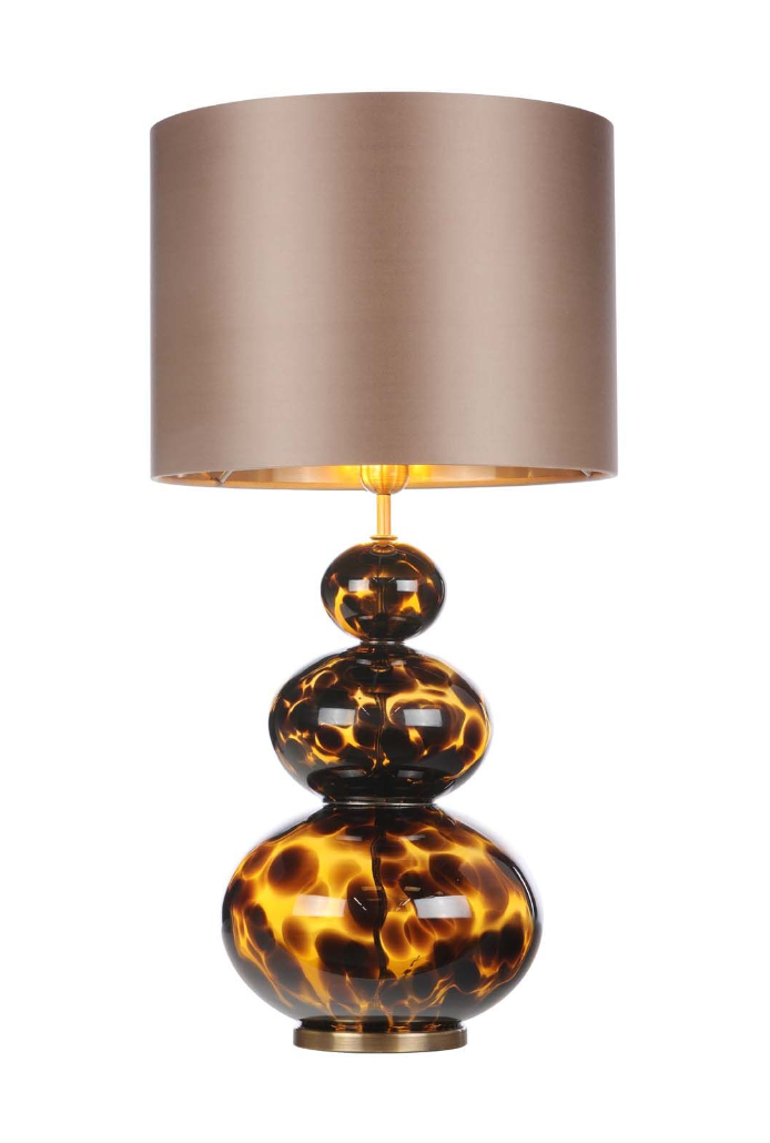 Boavista Table Lamp Tortoiseshell Glass Base Only
