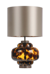 Queens Table Lamp Tortoiseshell Glass Base Only