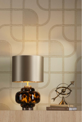 Queens Table Lamp Tortoiseshell Glass Base Only