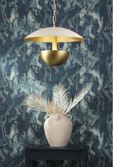 Copenhagen 3 Light Pendant Butter Brass and Coconut
