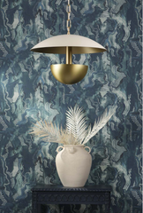 Copenhagen 3 Light Pendant Butter Brass and Coconut