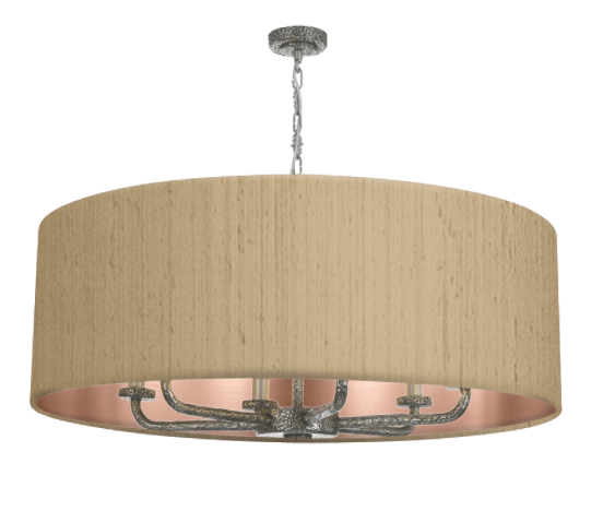 David Hunt Lighting Sloane 6LT Pewter Shadelier  SLO8699