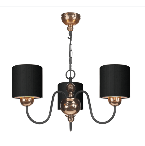 David Hunt Lighting Garbo 3 Light Pendant Bronze Bespoke