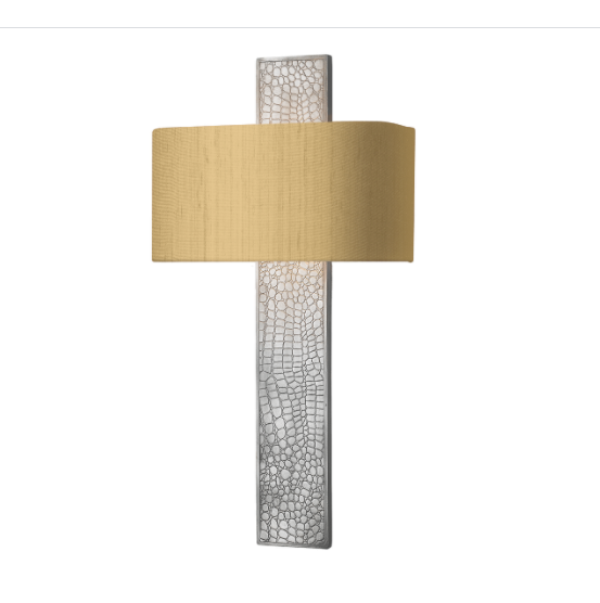 David Hunt Lighting Croc Pewter Wall Light CRO0799 Bespoke Shade