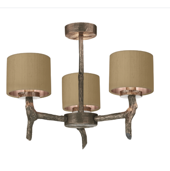 David Hunt Lighting Joshua Ceiling 3 Light JOS0399 with Shade