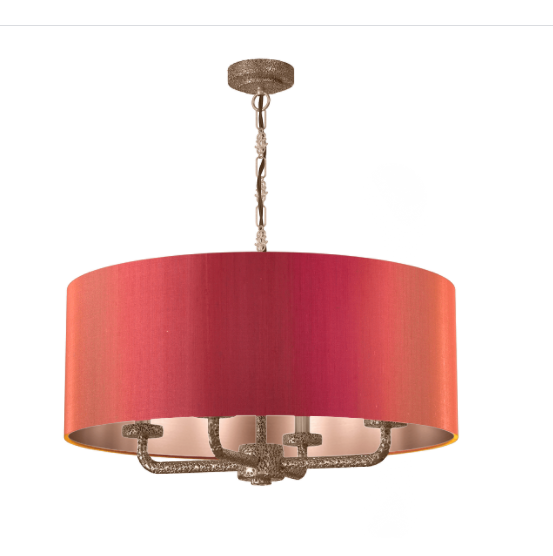 David Hunt Lighting Sloane 4 Lt Pendant Bronze Complete with Bespoke Shade SLO0400