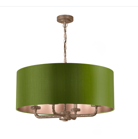 David Hunt Lighting Sloane 4 Lt Pendant Bronze Complete with Bespoke Shade SLO0400