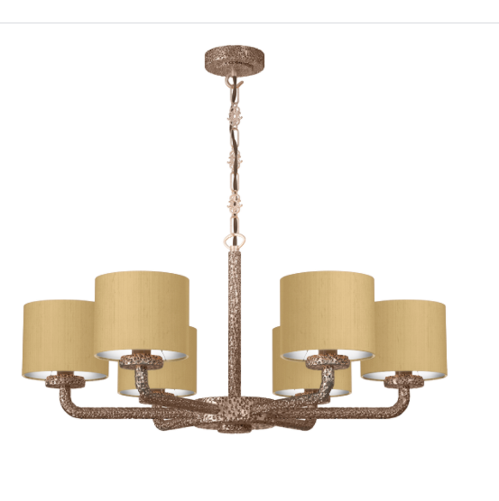 David Hunt Lighting Sloane 6LT Pendant Bronze with Shades SLO0600