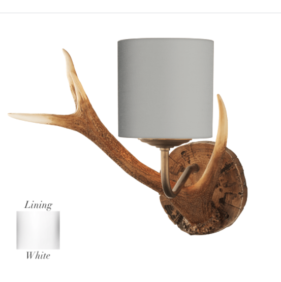 David Hunt Lighting Antler Wall Light Small with Bespoke Shade ANT0799