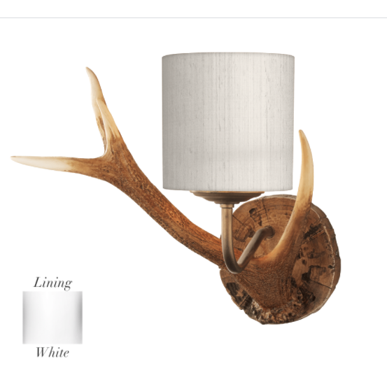 David Hunt Lighting Antler Wall Light Small with Bespoke Shade ANT0799