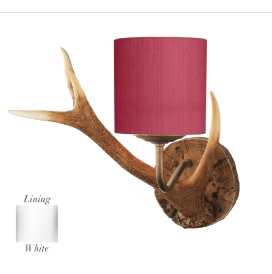 David Hunt Lighting Antler Wall Light Small with Bespoke Shade ANT0799