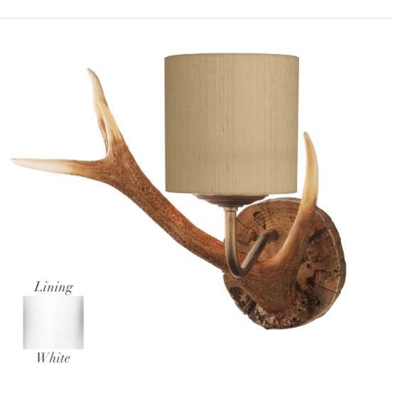 David Hunt Lighting Antler Wall Light Small with Bespoke Shade ANT0799