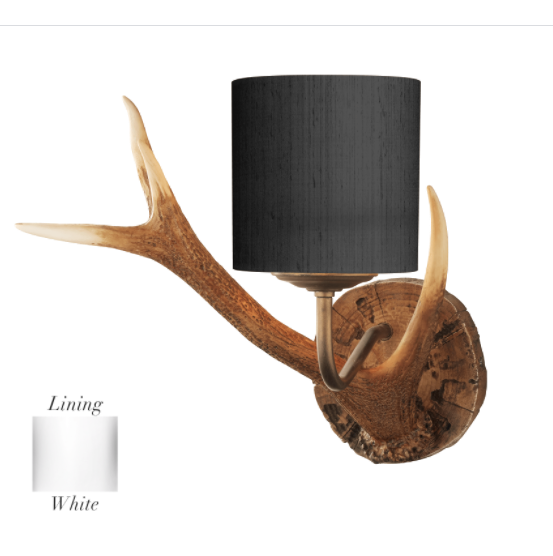 David Hunt Lighting Antler Wall Light Small with Bespoke Shade ANT0799