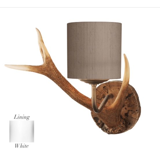 David Hunt Lighting Antler Wall Light Small with Bespoke Shade ANT0799