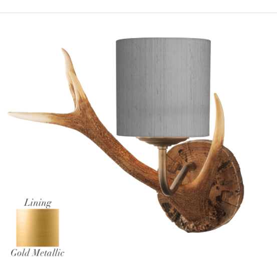 David Hunt Lighting Antler Wall Light Small with Bespoke Shade ANT0799