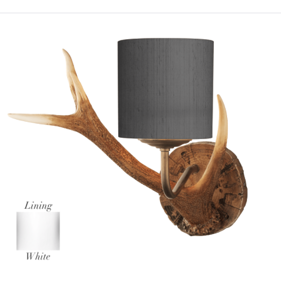 David Hunt Lighting Antler Wall Light Small with Bespoke Shade ANT0799