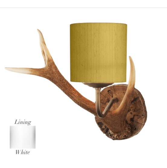 David Hunt Lighting Antler Wall Light Small with Bespoke Shade ANT0799