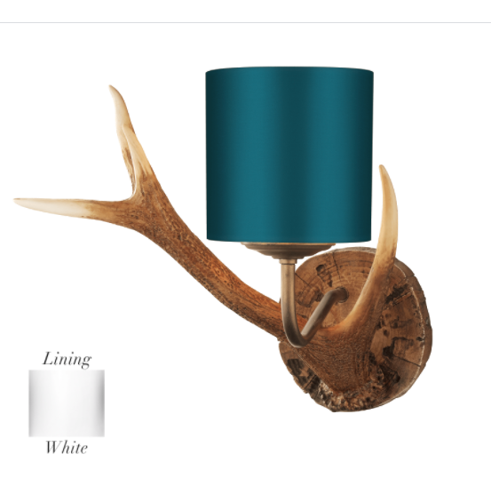 David Hunt Lighting Antler Wall Light Small with Bespoke Shade ANT0799