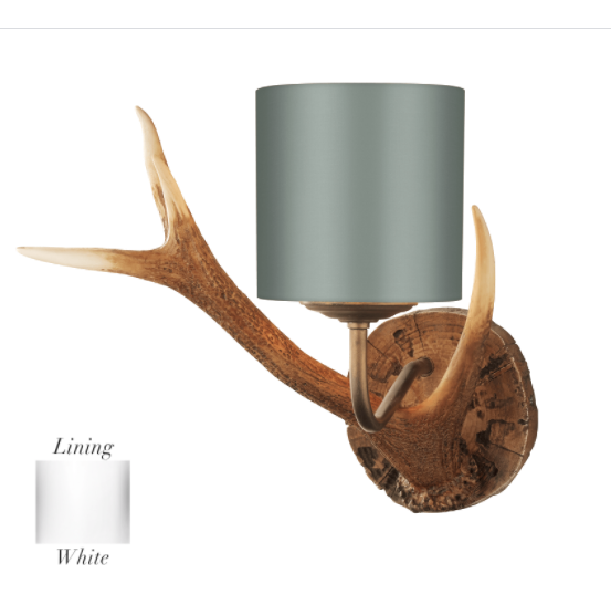 David Hunt Lighting Antler Wall Light Small with Bespoke Shade ANT0799