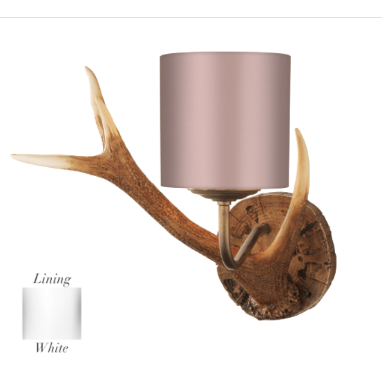 David Hunt Lighting Antler Wall Light Small with Bespoke Shade ANT0799