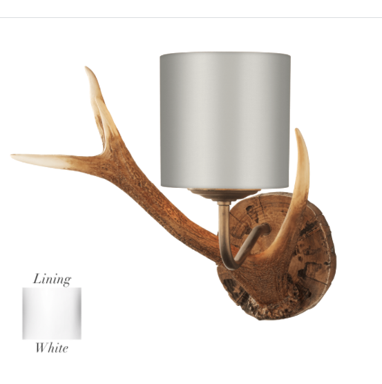 David Hunt Lighting Antler Wall Light Small with Bespoke Shade ANT0799