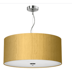 Renoir Silk Shade Pendant with Glass Diffuser 60cm REN17
