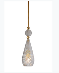 Smykke Pendant Bespoke Glass Gold finish by Ebb & Flow