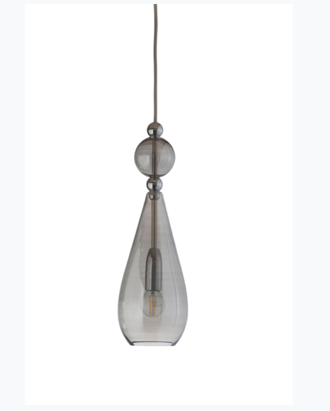 Smykke Pendant Bespoke Glass Silver finish by Ebb & Flow