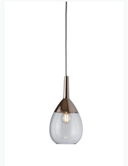Lute XL Glass Pendant Light Silver Various Colours Ebb and Flow