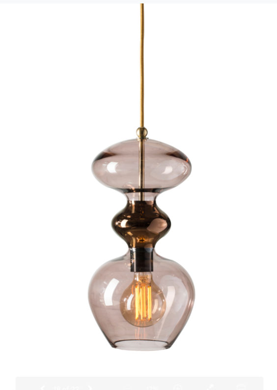 Futura Pendant Med Gold Various Colours Ebb and Flow