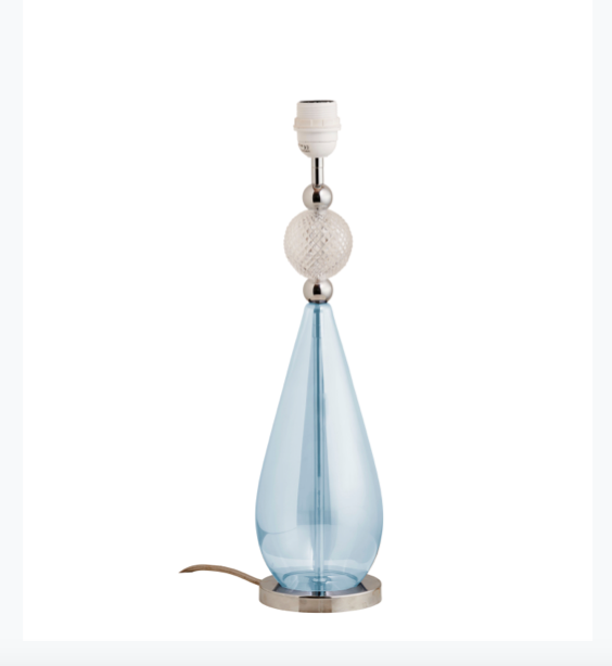 Smykke Lamp Base Silver, Crystal Ball Various Colours Ebb and Flow