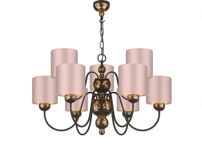 David Hunt Lighting Garbo 9 Light Bronze Bespoke Shades