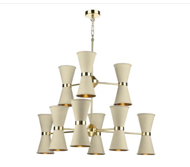 David Hunt Lighting Hyde 18 Light HYD18 Butter Brass