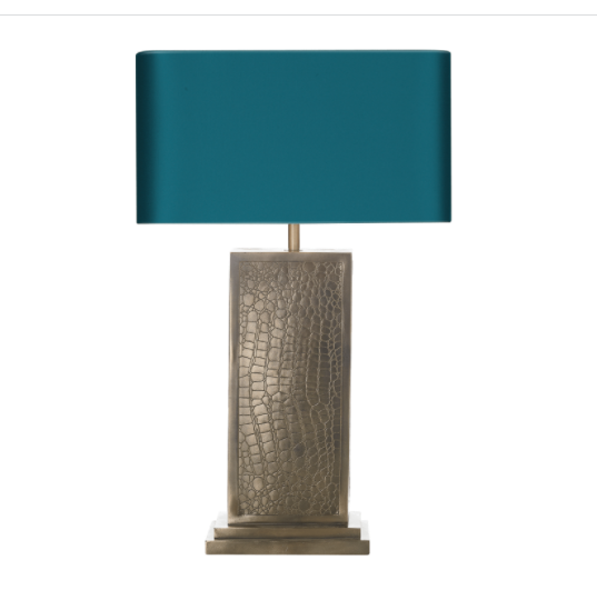 David Hunt Lighting Croc Table Lamp Bronze Bespoke Shade CRO4200