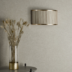 Fenella 2 Light Wall Light Gold Leaf and Seagrass