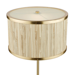 Fenella Table Lamp Gold Leaf With Seagrass Shade