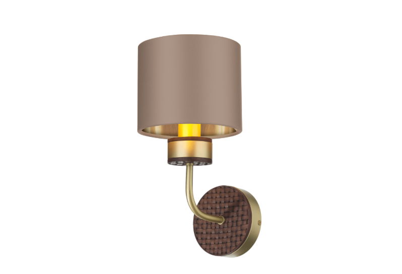 David Hunt Lighting Hunter Wall Light Brass with Bespoke Shade   HUN0740